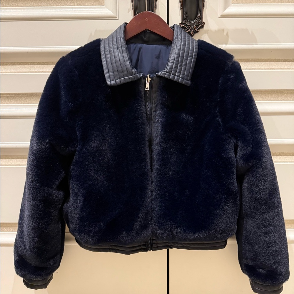 Reversible Mayoral Dark Blue Teddy Jacket